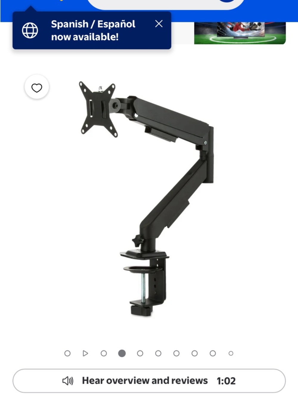 Onn Spring Assisted Monitor Desk Mount - Picture 3 of 10